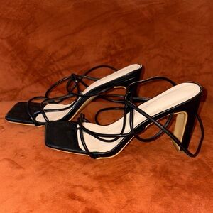 SHEIN Elegant Black Strappy Heels 💍